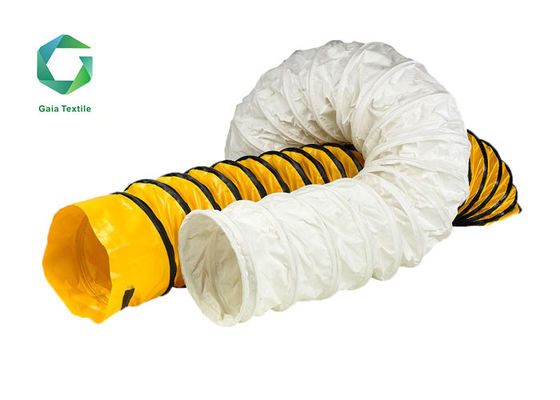 1500d Vinyl Vent Duct 610gsm , 600N Tear Strength Flexible PVC Vent Pipe Flame Retardant