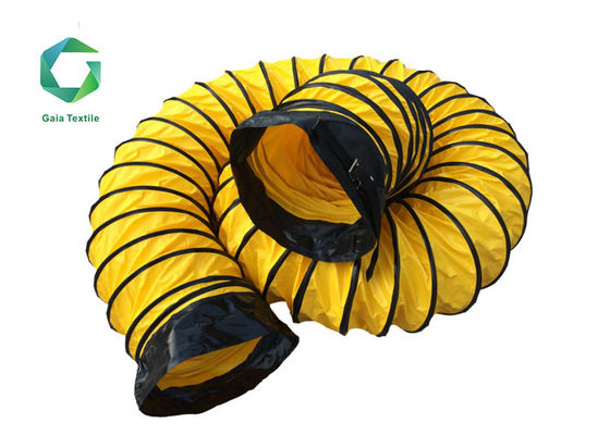 670gsm 1m Width Vinyl Vent Hose Mining Flame Retardant Anti Static Woven Technics