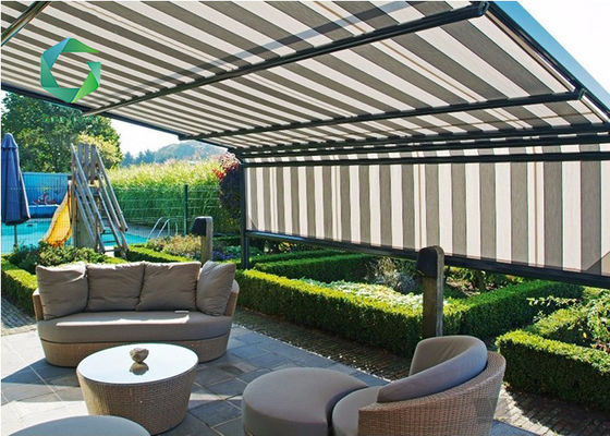 Polyester Waterproof 1000d PVC Awning Vinyl Coated Stripe Tarpaulin Retractable