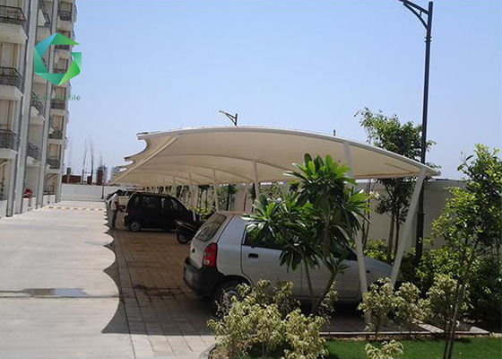 140N Adhesion PVC Membrane Structure 1450gsm Vinyl Fabric Tensile Landscape Architecture