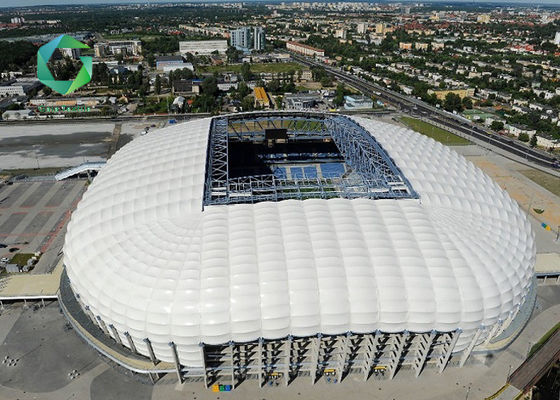 100m Length Heavy Duty Waterproof Membrane 2000d , 1500gsm Membrane Structure Architecture