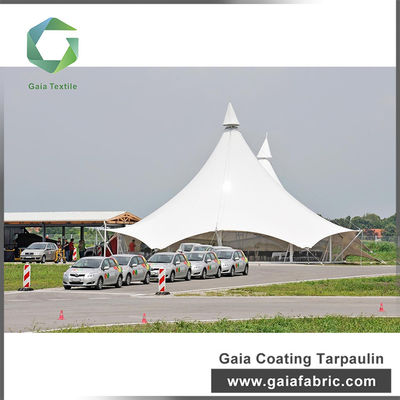 FR PVC Coated Polyester Fabric 900gsm , Tension Architecture PVC Membrane Structure