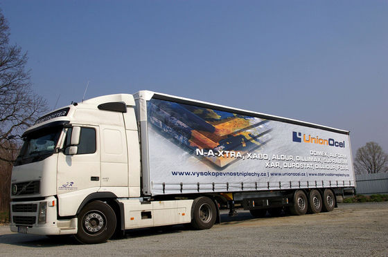 Printed Knife 1100gsm Heavy Duty Vinyl Tarp , 1000d PVC Waterproof Tarpaulin Truck Side Curtain