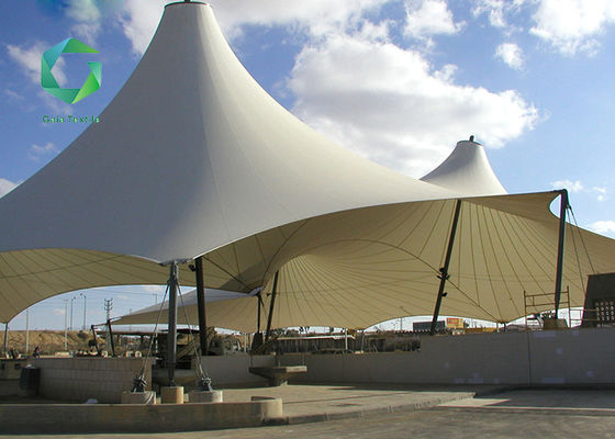 140N Adhesion PVC Membrane Structure 1450gsm Vinyl Fabric Tensile Landscape Architecture